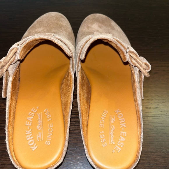 Kork-Ease Kori Suede D-Ring Hardware Wedge Clogs Sz 8 Wrapped Suede Taupe - Picture 9 of 12